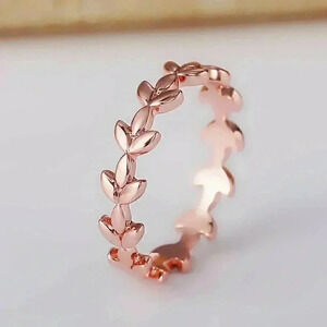 New 14k Rose Gold over Sterling Silver Ivy Band